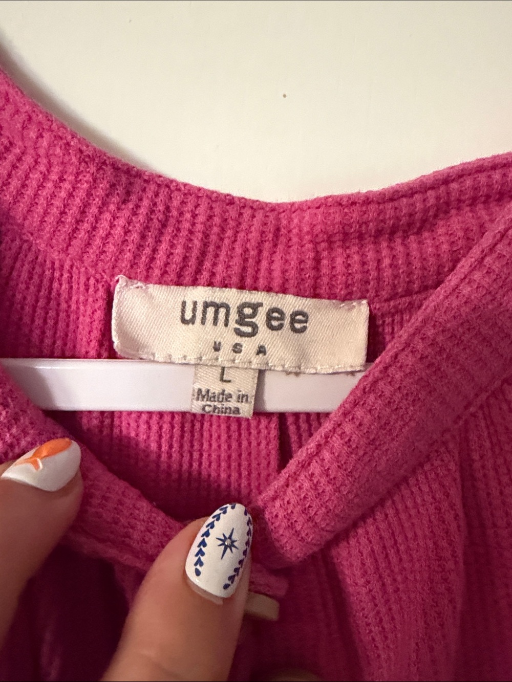 Umgee Fuchsia Ribbed Halter Button-Front Camisole - Picture 2 of 3